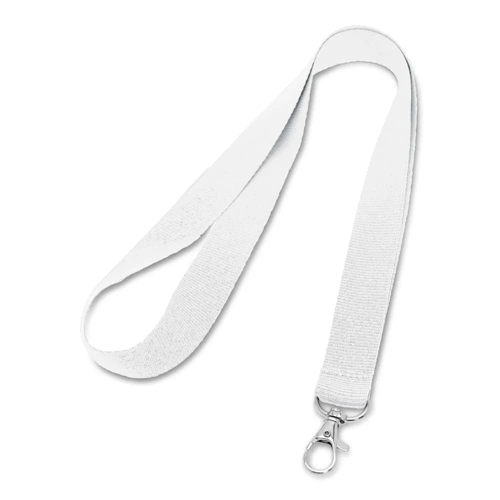 Lanyard aus Polyester mit 20mm Breite - LARIAT - Weiß