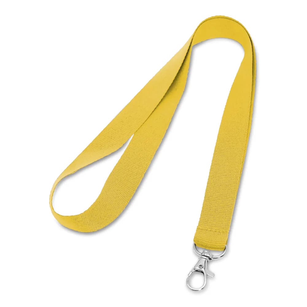 Lanyard aus Polyester mit 20mm Breite - LARIAT - Gelb