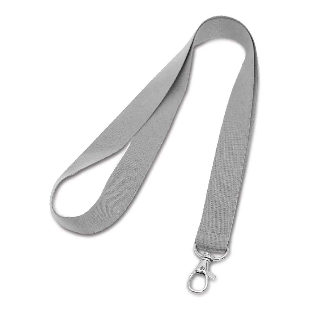 Lanyard aus Polyester mit 20mm Breite - LARIAT - Hellgrau