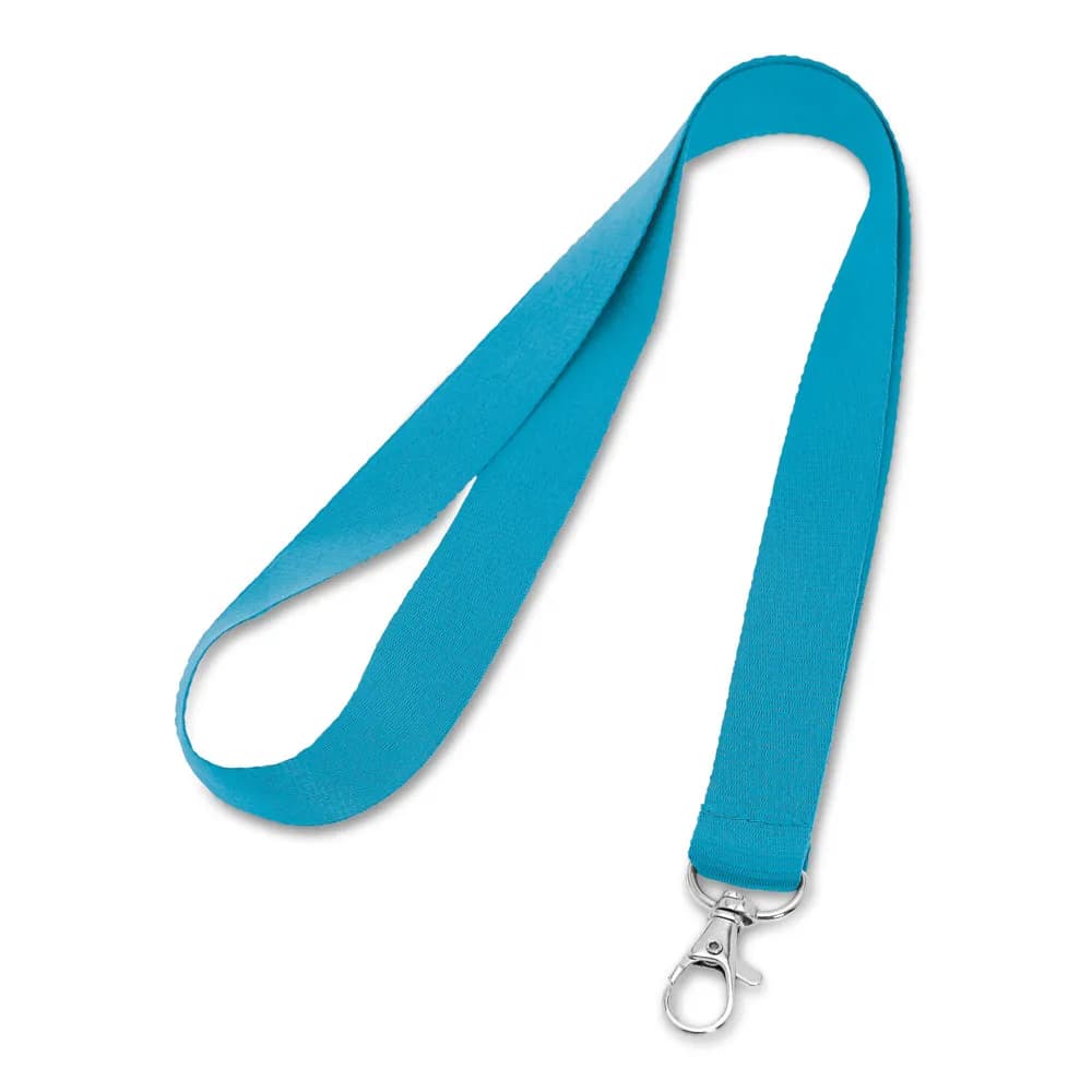 Lanyard aus Polyester mit 20mm Breite - LARIAT - Hellblau
