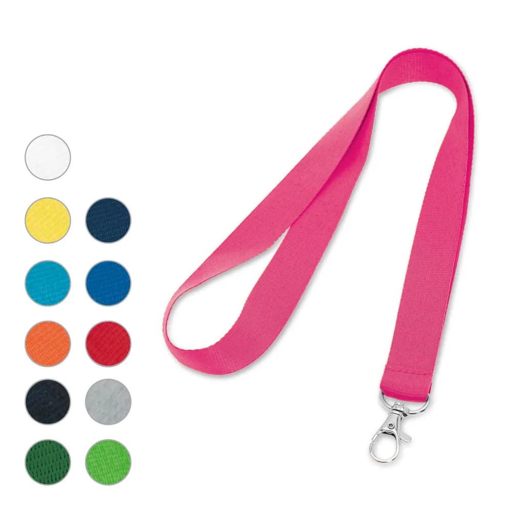 Lanyard aus Polyester mit 20mm Breite - LARIAT - Rosa