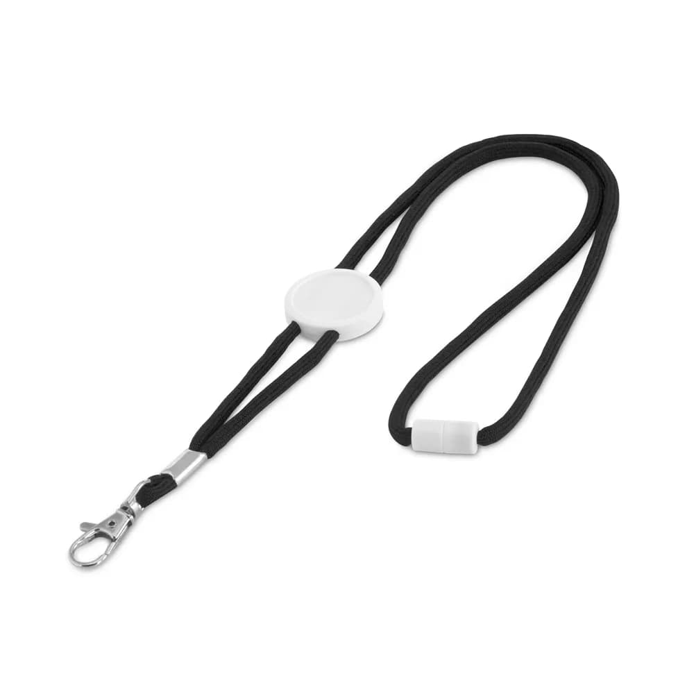 Lanyard aus Polyester - WEAVE - Schwarz