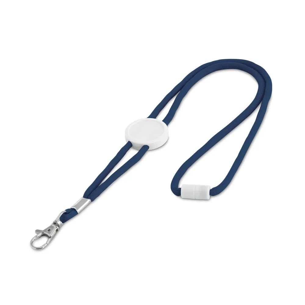 Lanyard aus Polyester - WEAVE - Blau