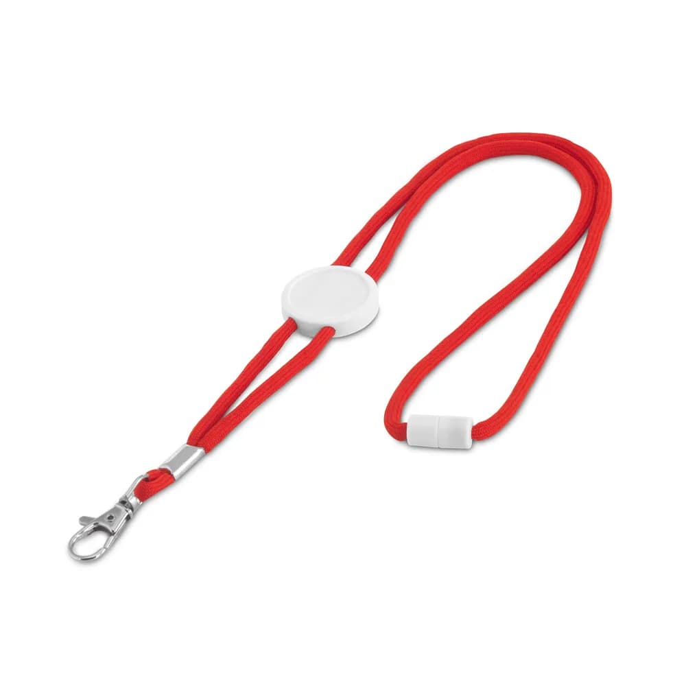 Lanyard aus Polyester - WEAVE - Rot