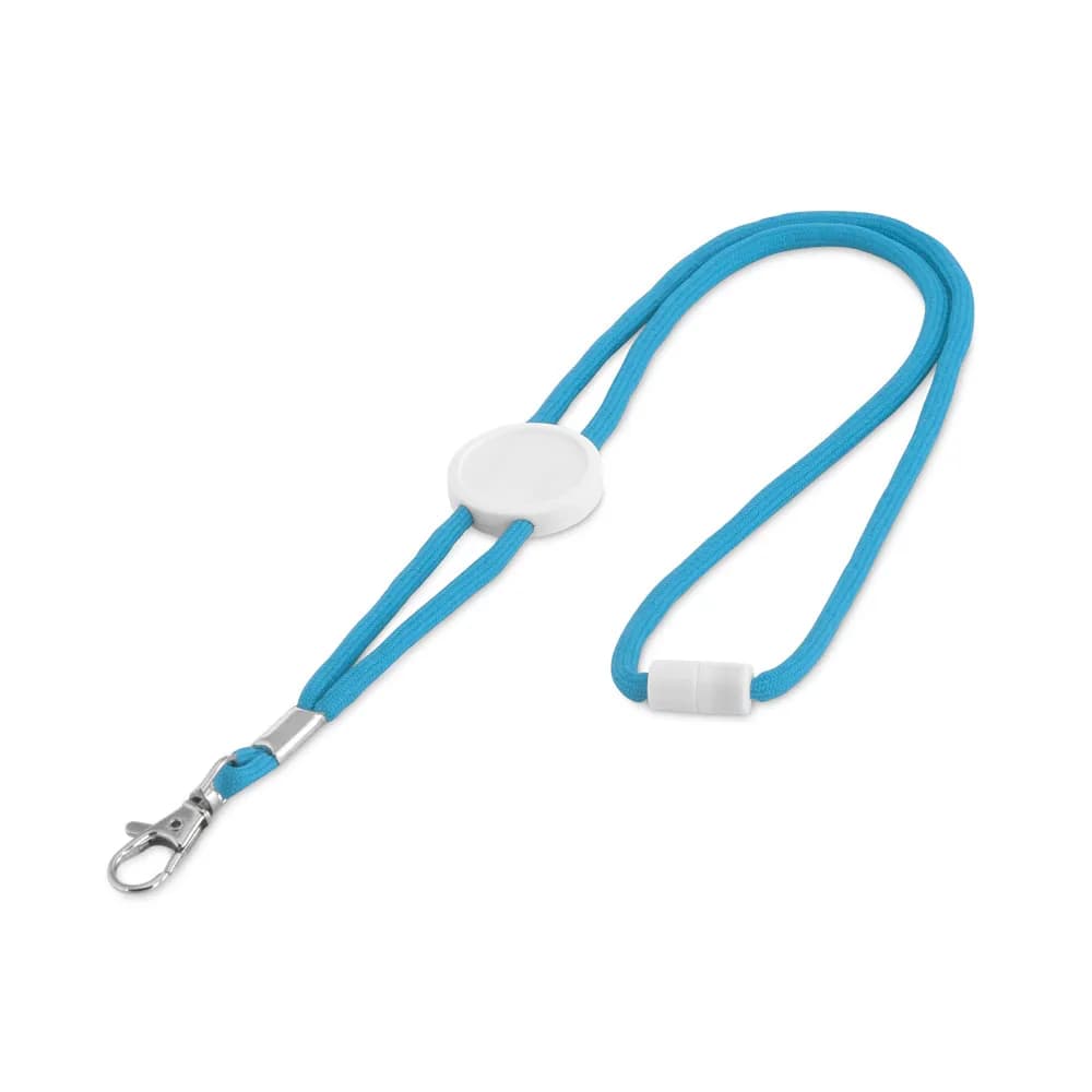 Lanyard aus Polyester - WEAVE - Hellblau