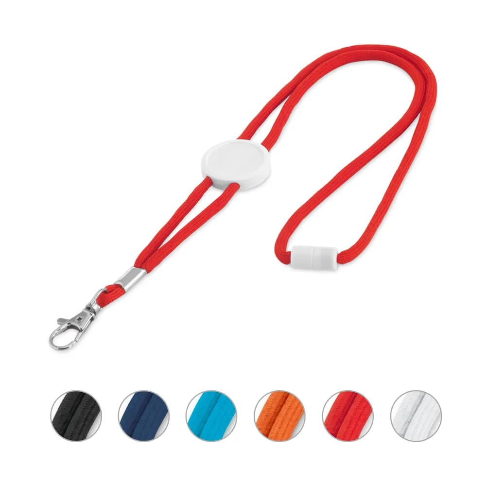 Lanyard aus Polyester - WEAVE - Schwarz