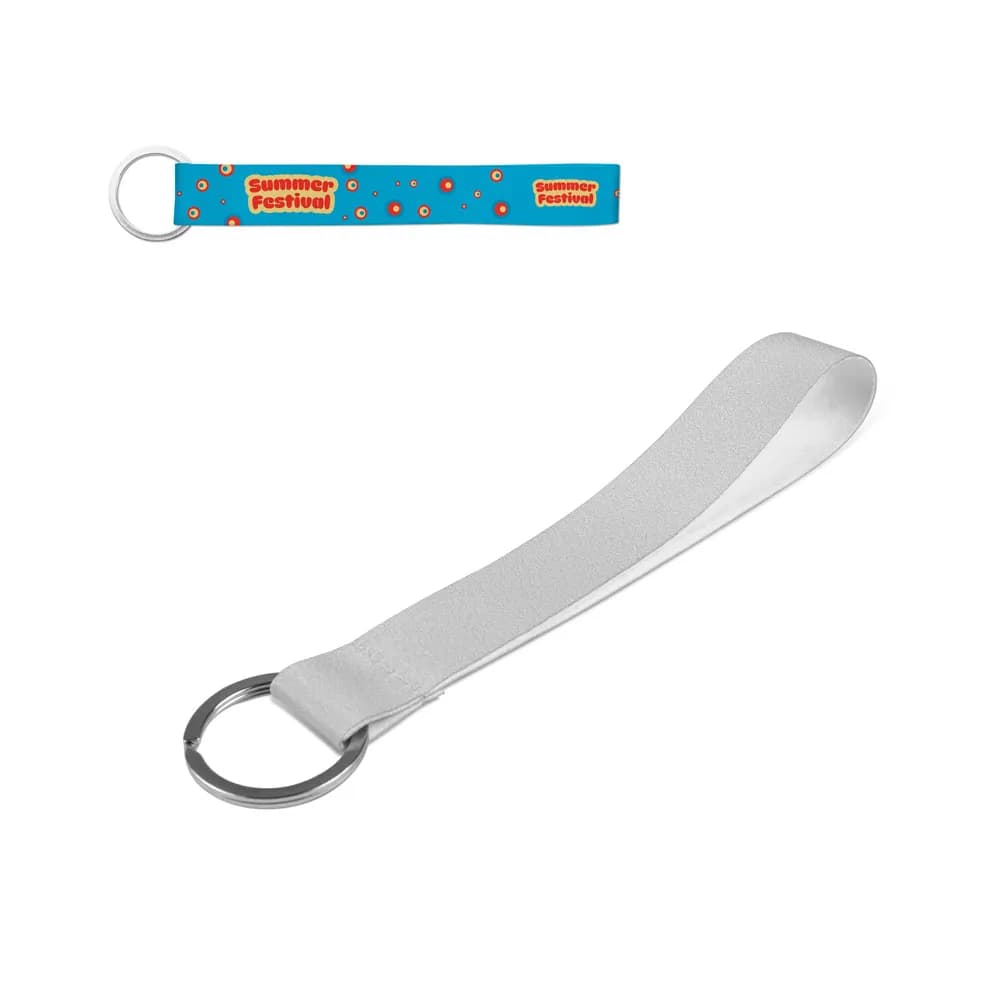 SET Lanyard SUBLIMATION Short II (20 mm) mit Ring Ø 32 mm - TELFORD - 301 - Weiß