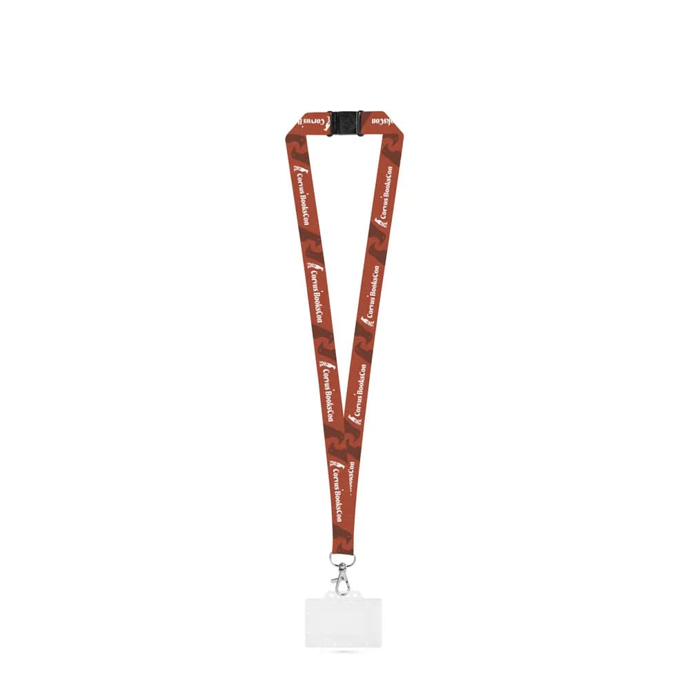 Lanyard-Set SUBLIMATION Long II (20 mm) aus recyceltem Polyester (100 % rPET) mit 20-mm-Karabinerhaken, Sicherheitsverschluss und stabilem Ausweis-/Kartenhalter (91 x 68 mm) - BARNSLEY - 301 - Weiß