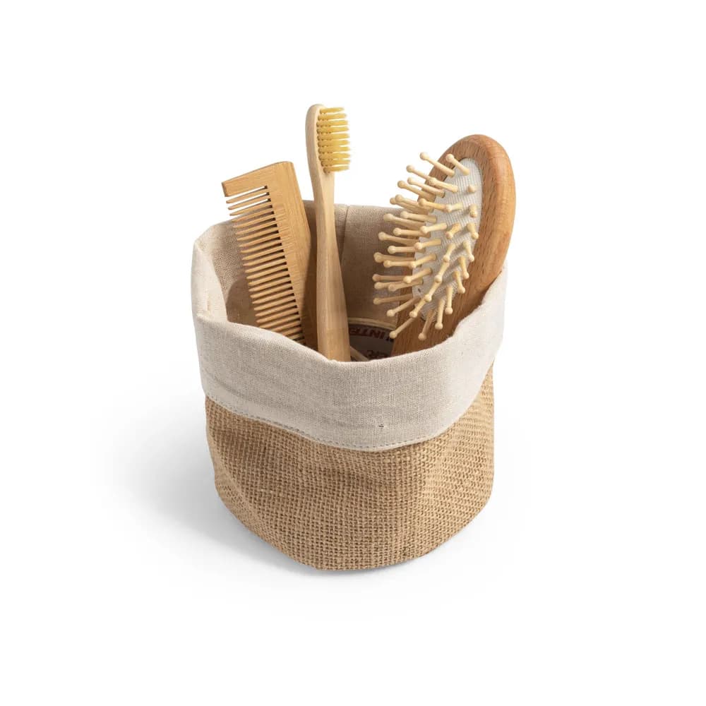 Mehrzweckbeutel aus Jute (260g/m²) und Baumwolle (120g/m²) - DUCASSE - Natur