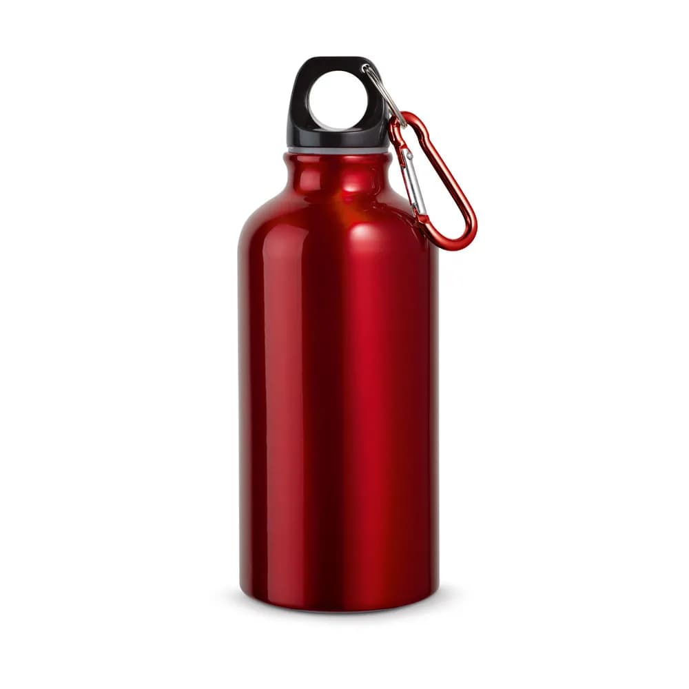 Aluminium-Sportflasche mit Karabiner 400 ml - LANDSCAPE S - Rot