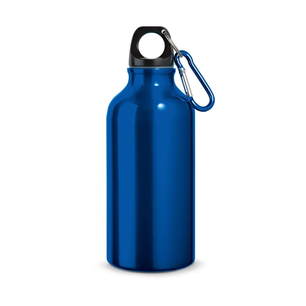 Aluminium-Sportflasche mit Karabiner 400 ml - LANDSCAPE S - Königsblau