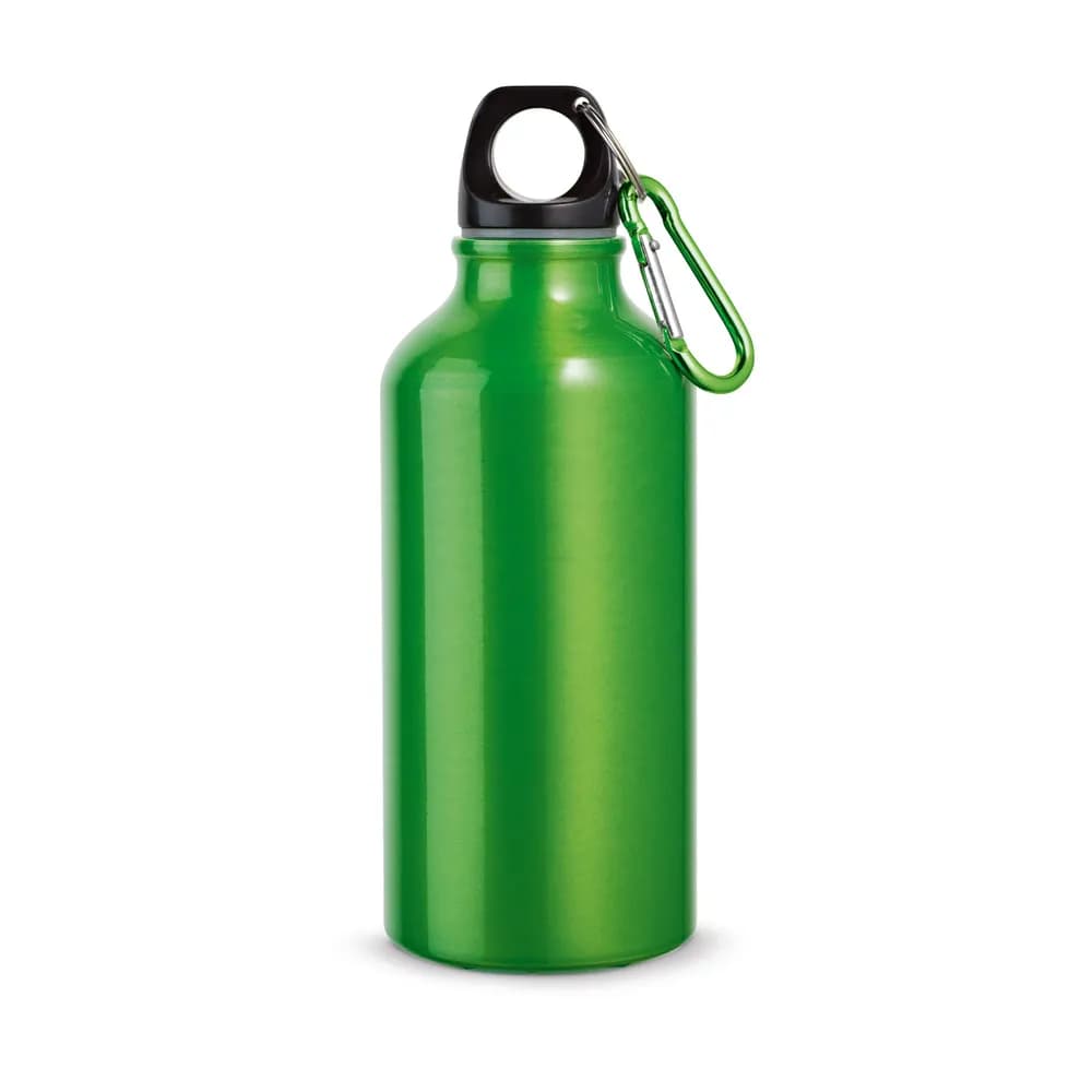 Aluminium-Sportflasche mit Karabiner 400 ml - LANDSCAPE S - Hellgrün
