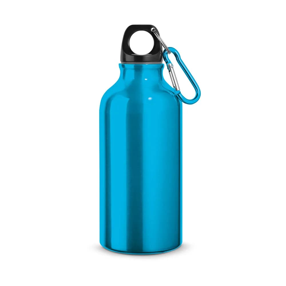 Aluminium-Sportflasche mit Karabiner 400 ml - LANDSCAPE S - Hellblau
