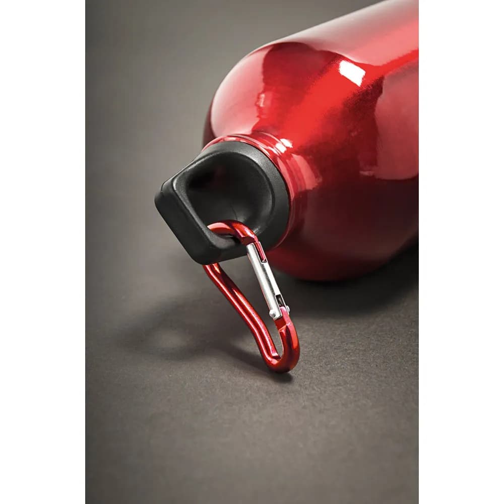 Aluminium-Sportflasche mit Karabiner 400 ml - LANDSCAPE S - Rosa