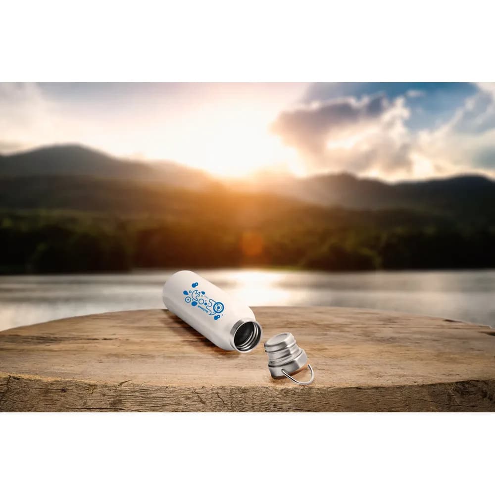 Trinkflasche aus Edelstahl (36% recycelt) (570 mL), doppelwandig und vakuumisoliert - RAGNAR - Schwarz