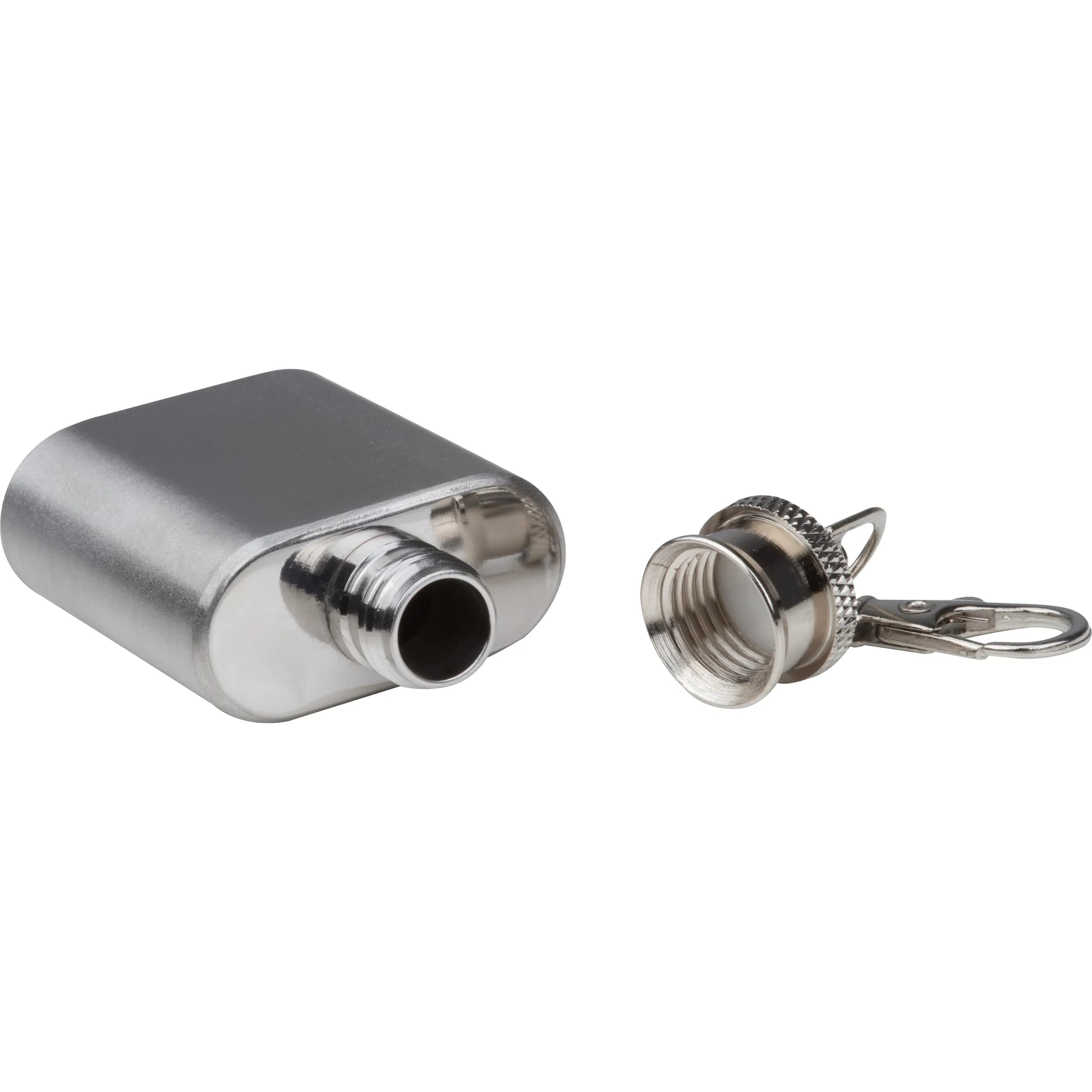 Mini Flachmann als Schlüsselanhänger SARAH - grau