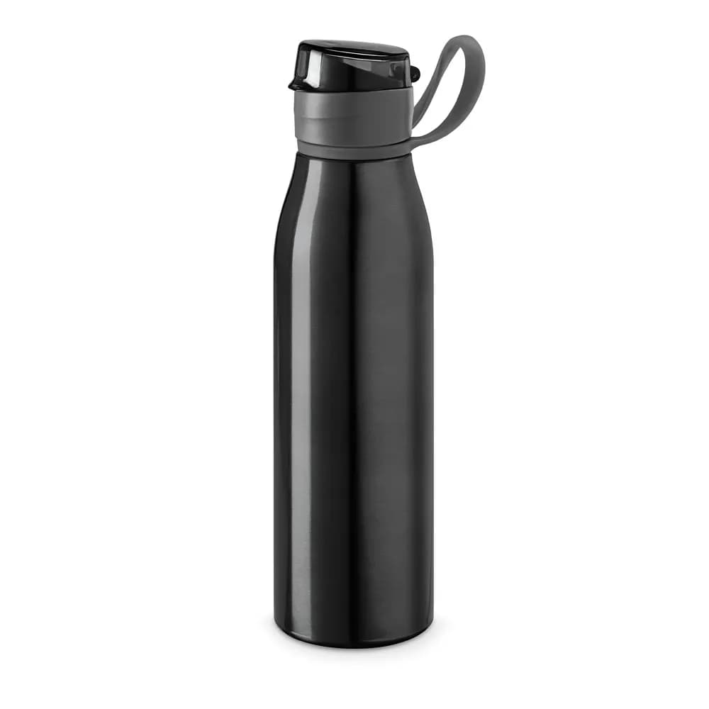 Sportflasche aus Aluminium 650 mL - KORVER - Schwarz