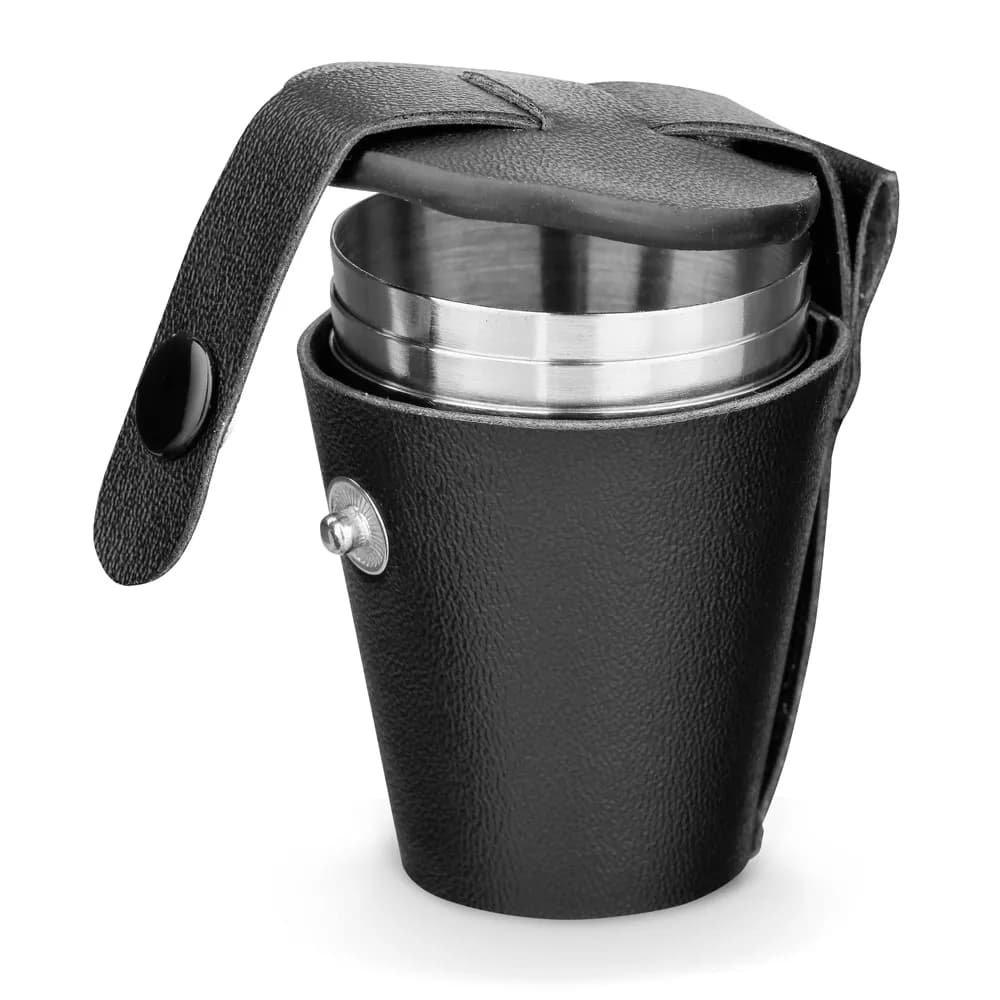 Set mit 4 Edelstahlbechern 25 mL - HIMALAYAS - Silber