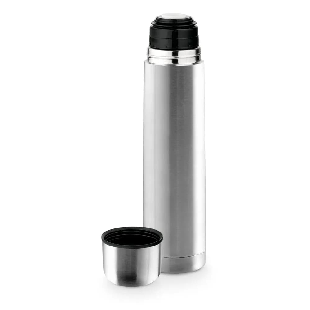 Thermosflasche aus Edelstahl 1000 ml - LITER - Silber