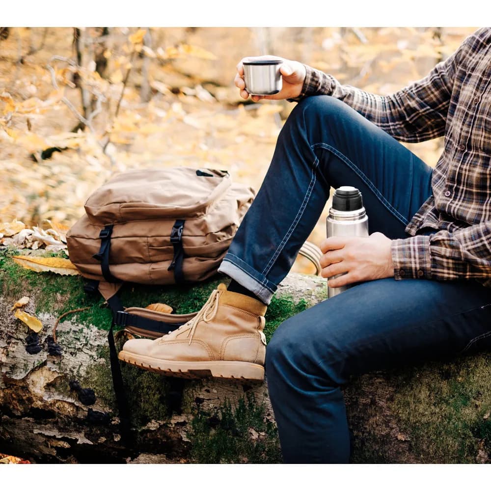 Thermosflasche aus Edelstahl 1000 ml - LITER - Silber