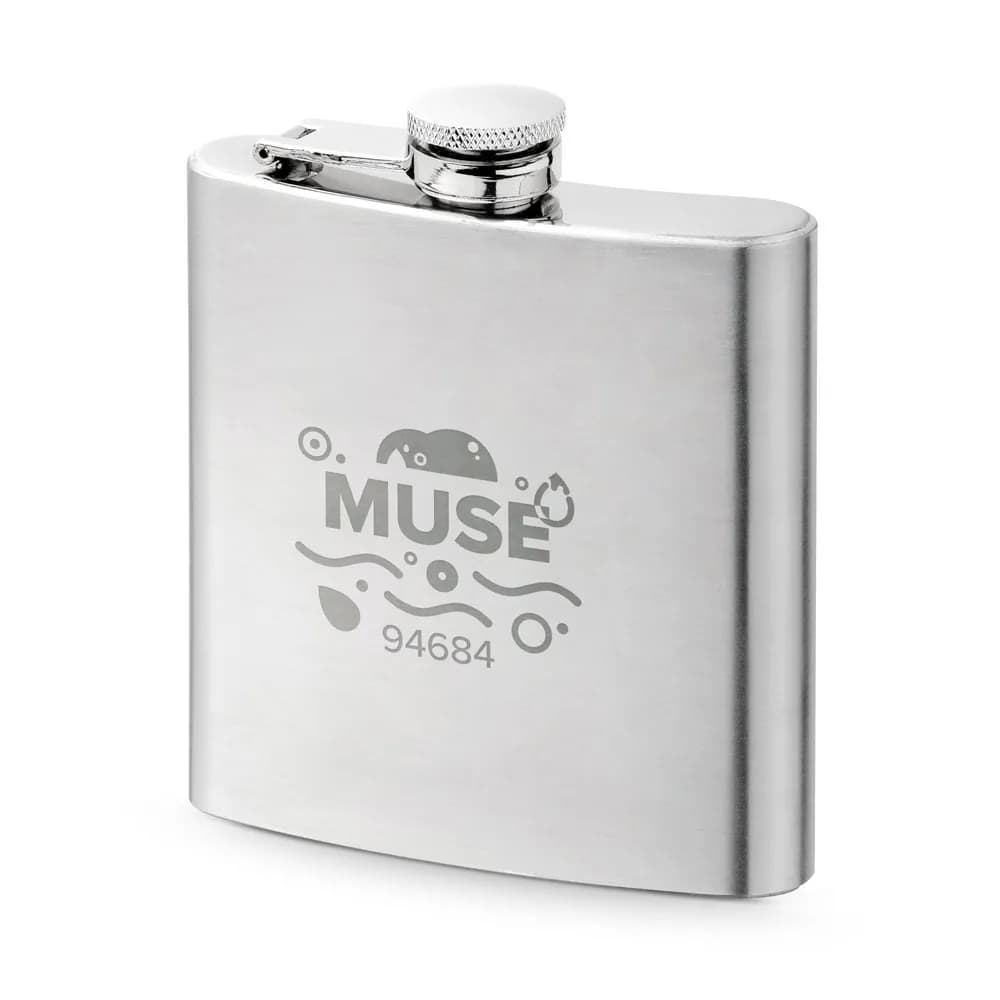 Flachmann aus Edelstahl 180 ml - MUSE - Silber