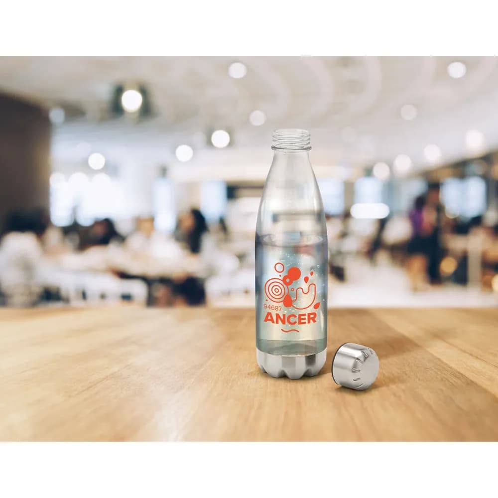 Sportflasche aus AS und Edelstahl 700 ml - ANCER - Schwarz