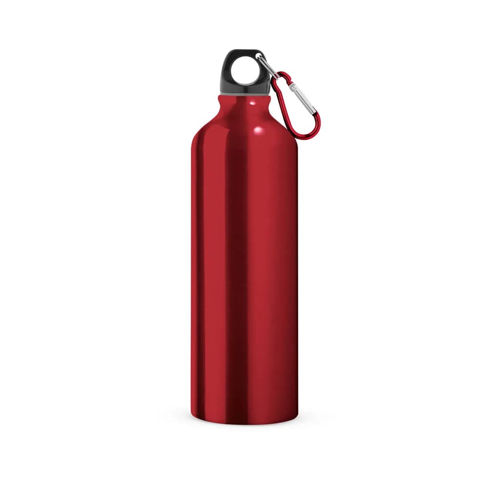 Aluminium-Sportflasche mit Karabiner 800 ml - LANDSCAPE L - Rot