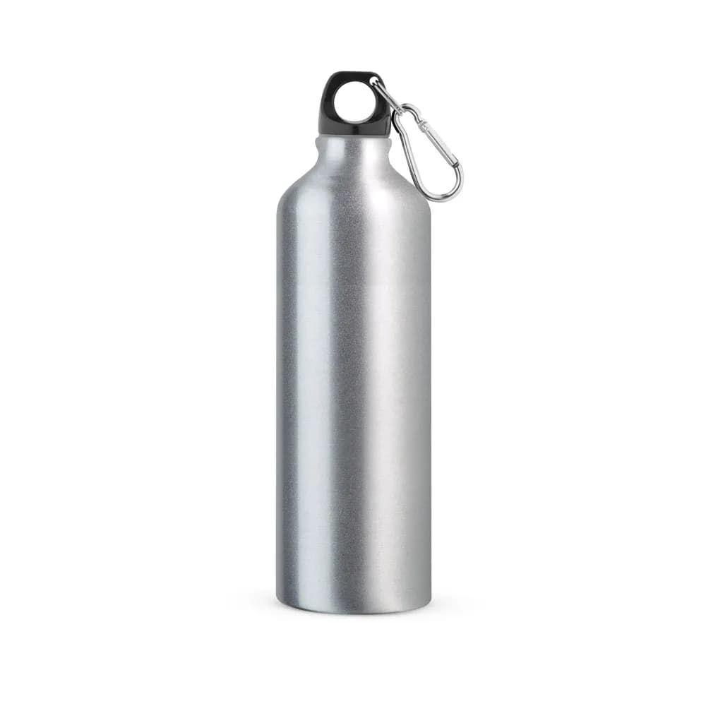 Aluminium-Sportflasche mit Karabiner 800 ml - LANDSCAPE L - Satinsilber