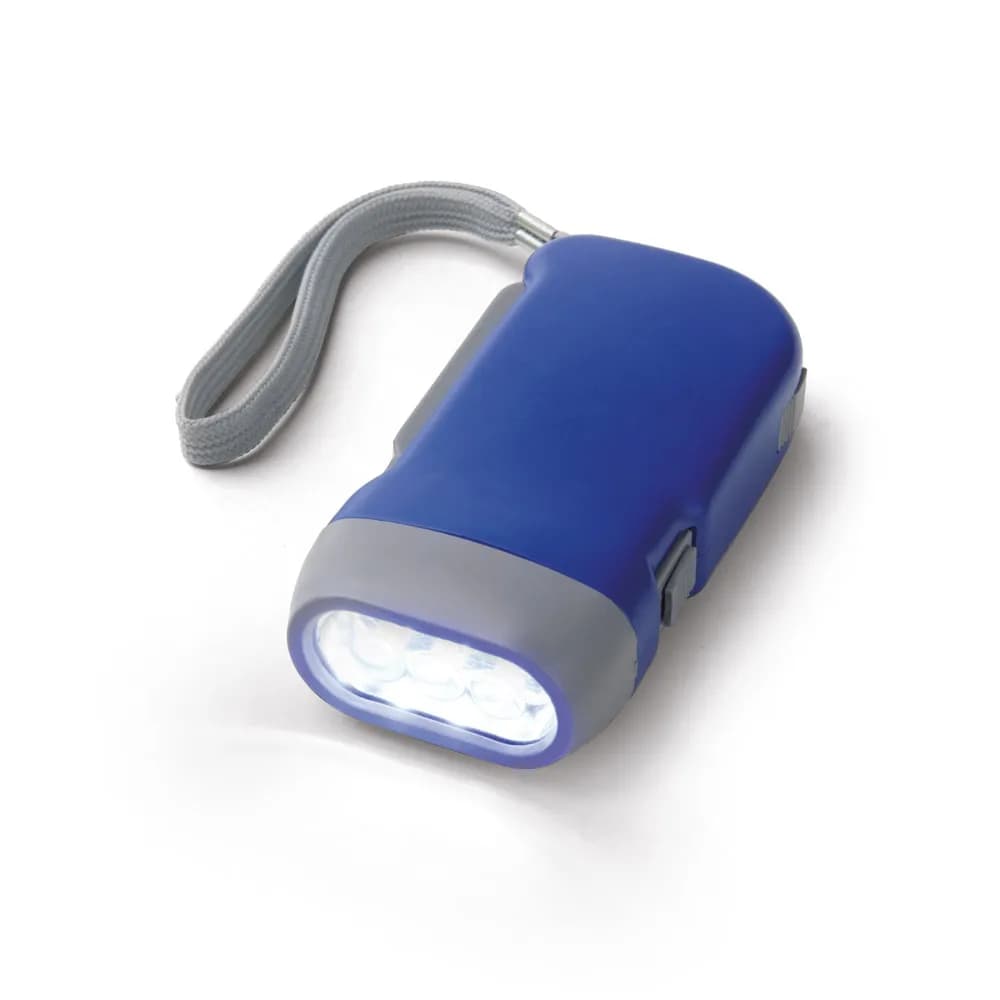 Dynamo Taschenlampe mit 3-LEDs - EDDIE - Blau