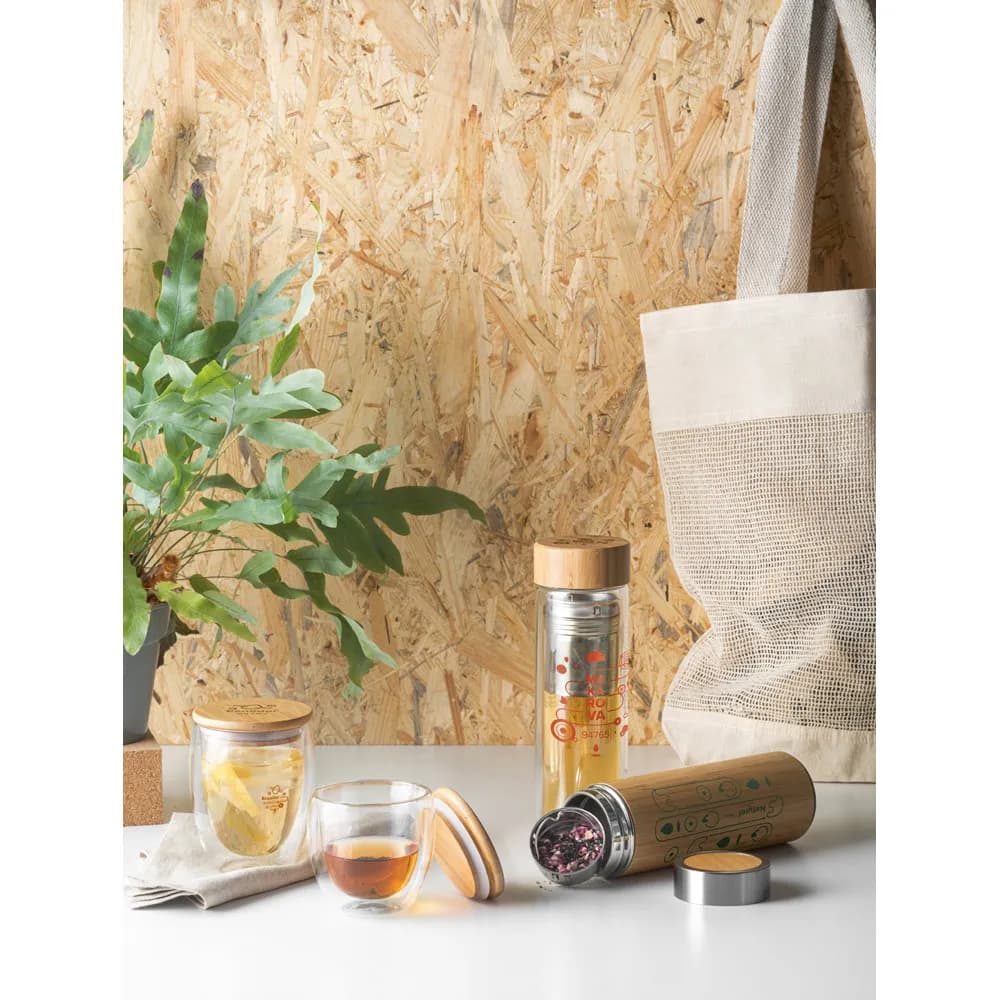 Reisebecher aus Borosilikatglas 350 ml - ECUADOR L - Natur