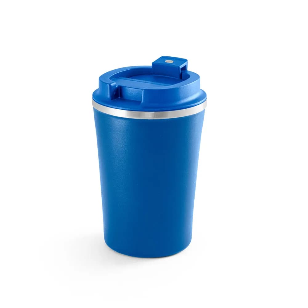 Reisebecher aus Edelstahl und PP 470 ml - PHELPS - Blau