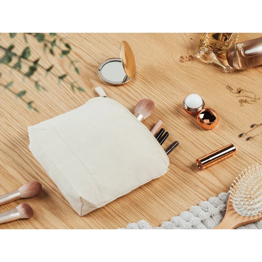 Runder doppelseitiger Aluminiumspiegel mit Magnetverschluss - KAYLA - Silber