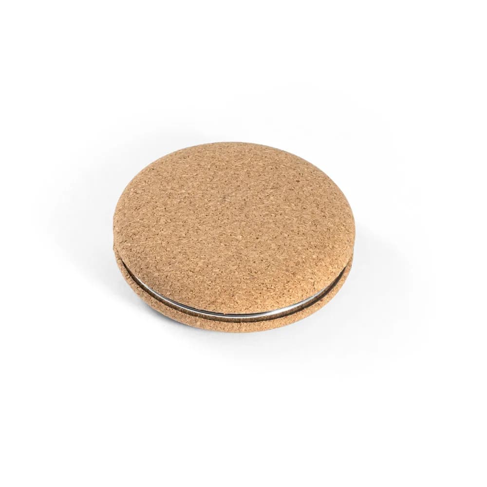 Doppelter Taschenspiegel aus Kork - TILBURY - Natur