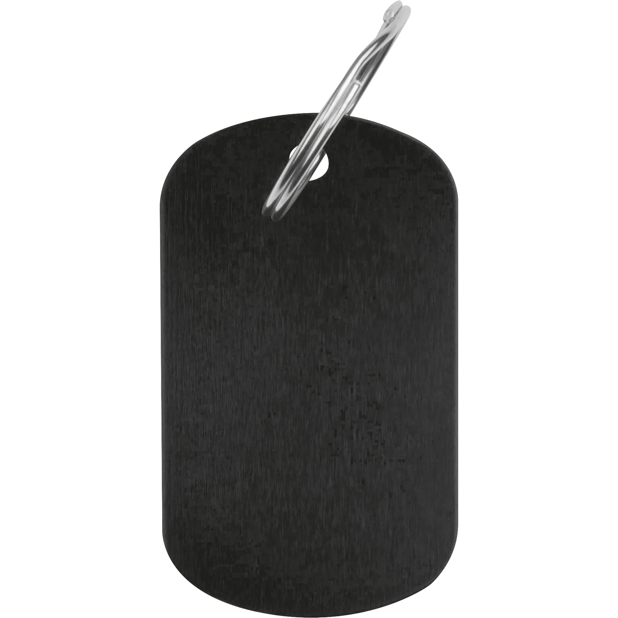 Schlüsselanhänger Metallplättchen LIESELOTTE - schwarz