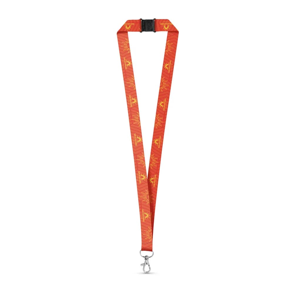 SET Lanyard SUBLIMATION Long II (20 mm) mit 20 mm Karabinerhaken und Sicherheitsverschluss - BRISTOL - Weiß