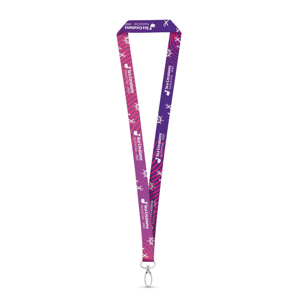 Lanyard-Set SUBLIMATION Long II (20 mm) mit 20 mm ovalem Karabiner - MANILA - Weiß