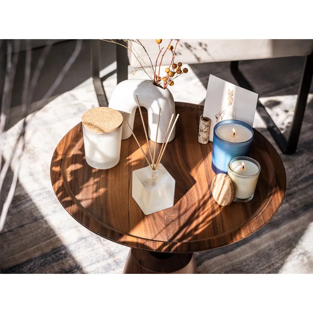 Aromatische Kerze in einem Glasbecher mit Korkdeckel 80 g - ZEN 80 - Transparent