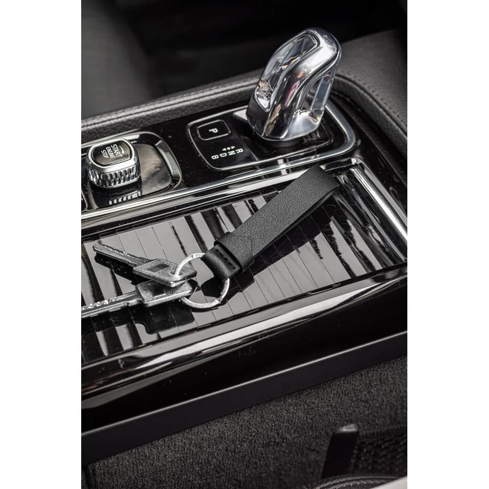 Schlüsselanhänger aus PU mit Ring - WATOE - Schwarz