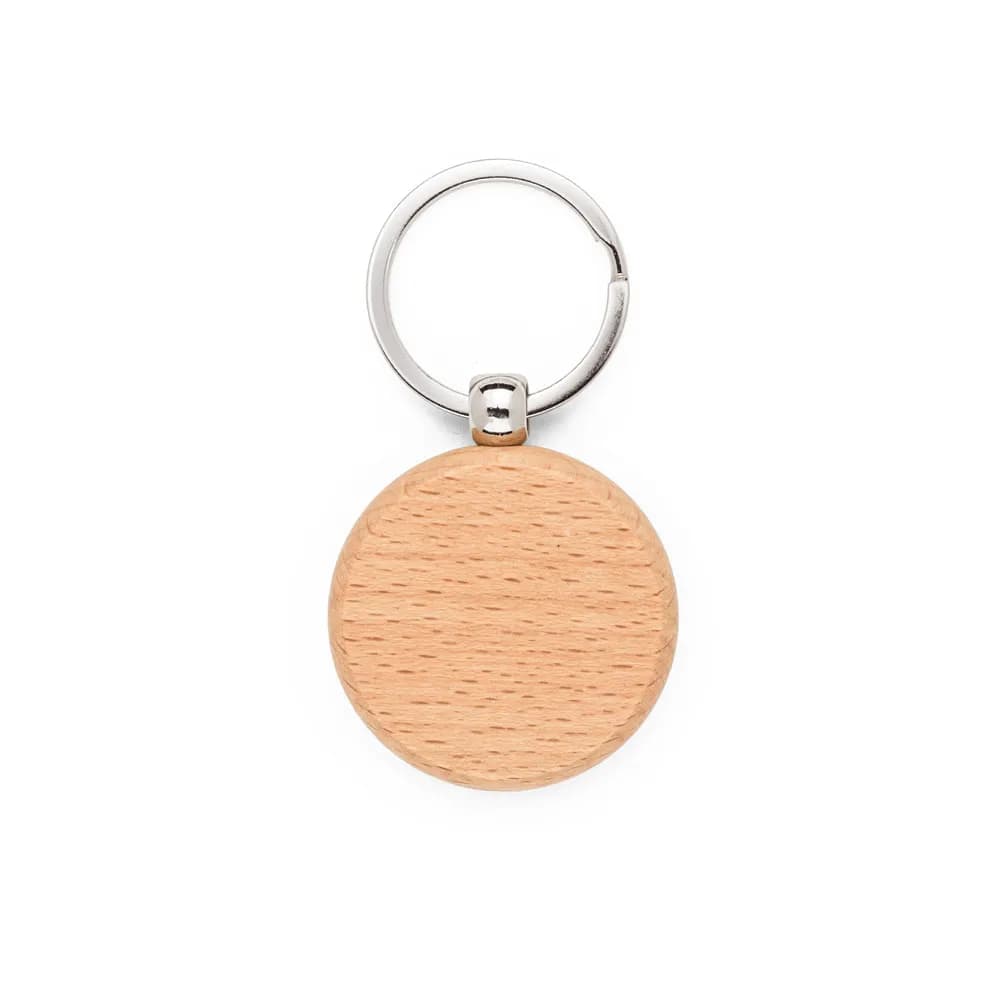 Runder Schlüsselanhänger aus Buchenholz - STEWIE ROUND - Natur