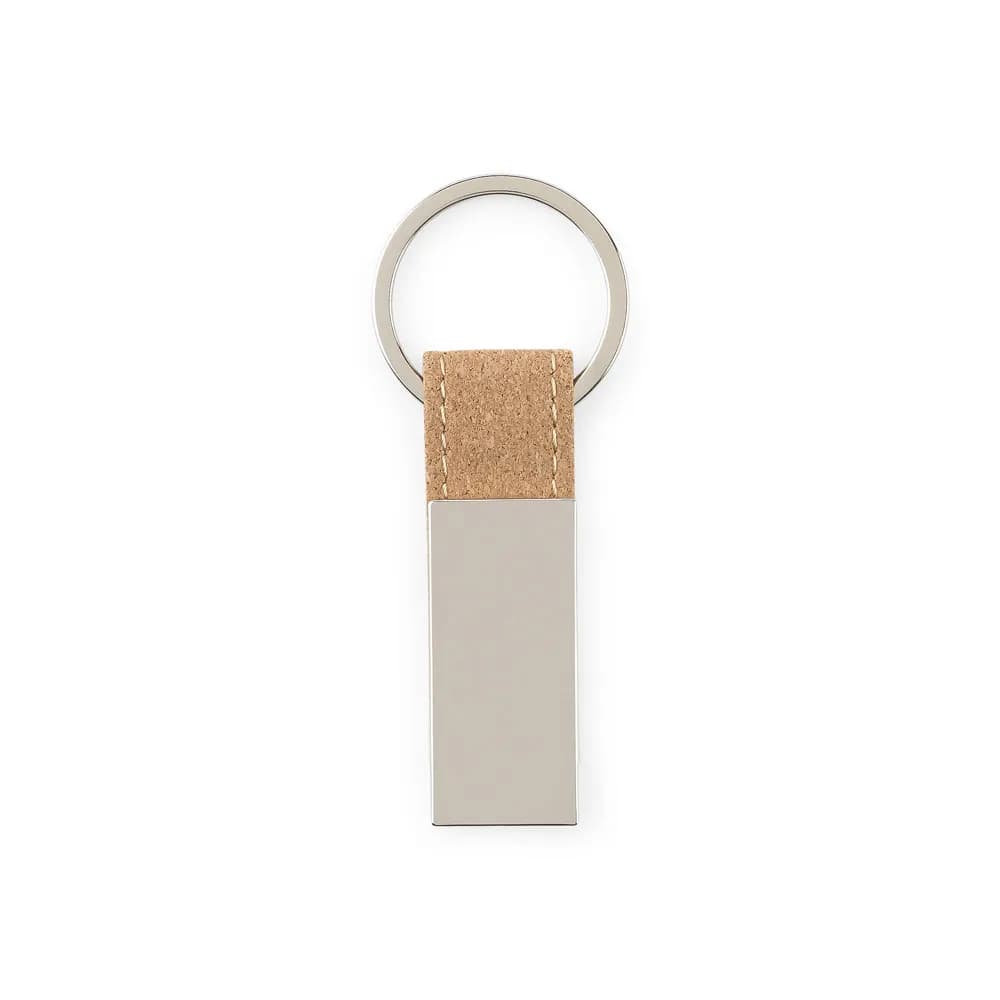 Set bestehend aus einem Kartenhalter und einem Schlüsselhalter, beide aus Metall und Kork - GOSLING - Natur