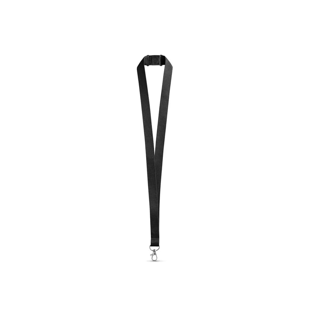 Lanyard aus Polyester mit Sicherheitsverschluss - LEEDS - Schwarz