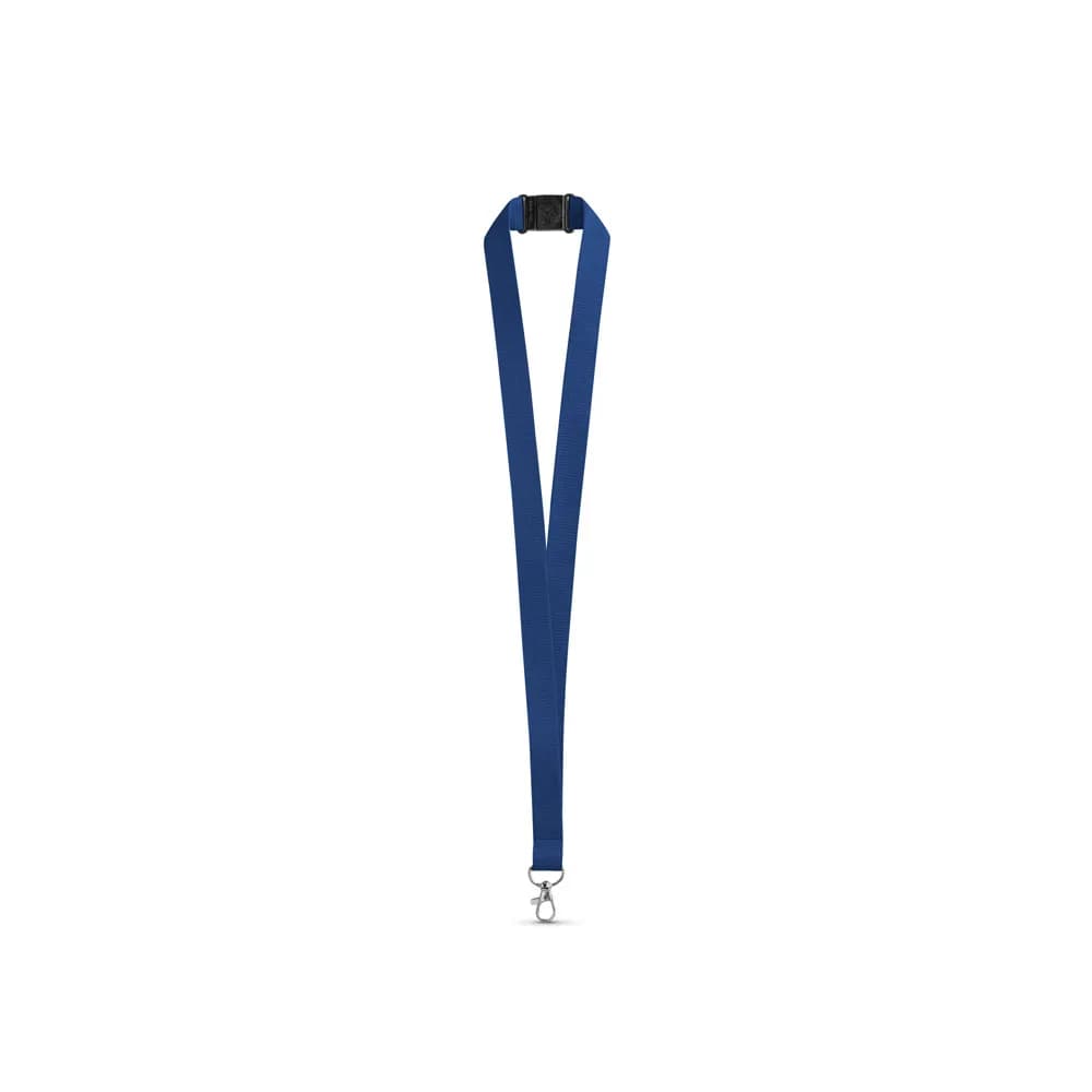 Lanyard aus Polyester mit Sicherheitsverschluss - LEEDS - Blau