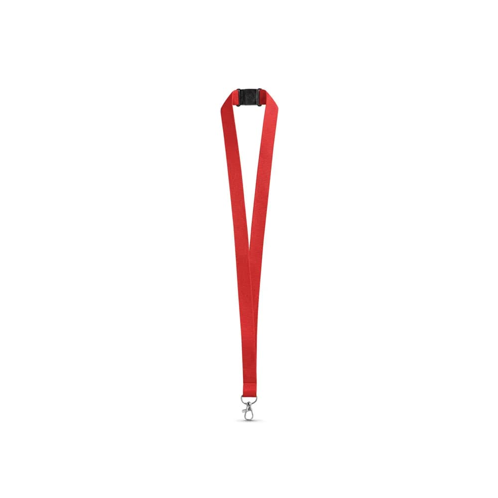 Lanyard aus Polyester mit Sicherheitsverschluss - LEEDS - Rot