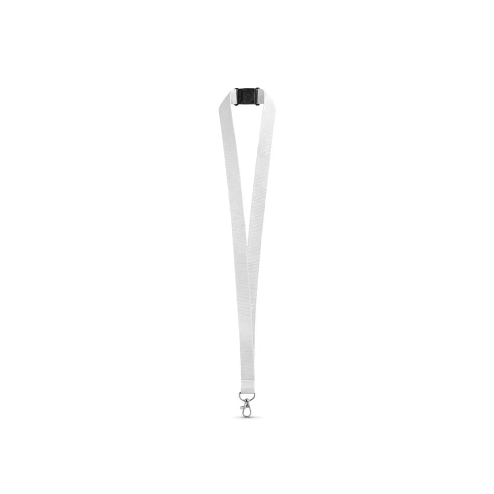 Lanyard aus Polyester mit Sicherheitsverschluss - LEEDS - Weiß