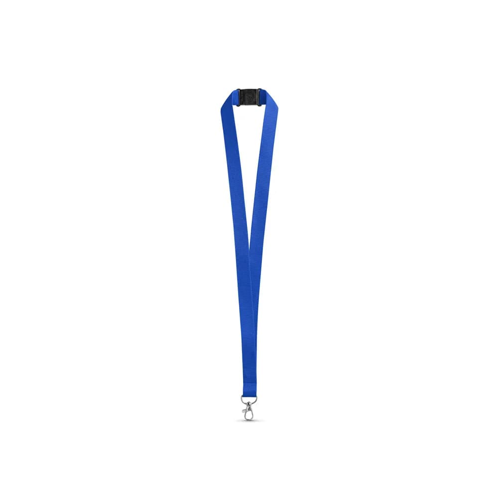 Lanyard aus Polyester mit Sicherheitsverschluss - LEEDS - Königsblau