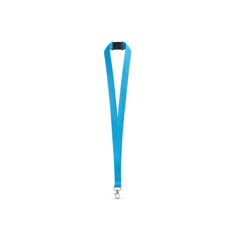 Lanyard aus Polyester mit Sicherheitsverschluss - LEEDS - Hellblau