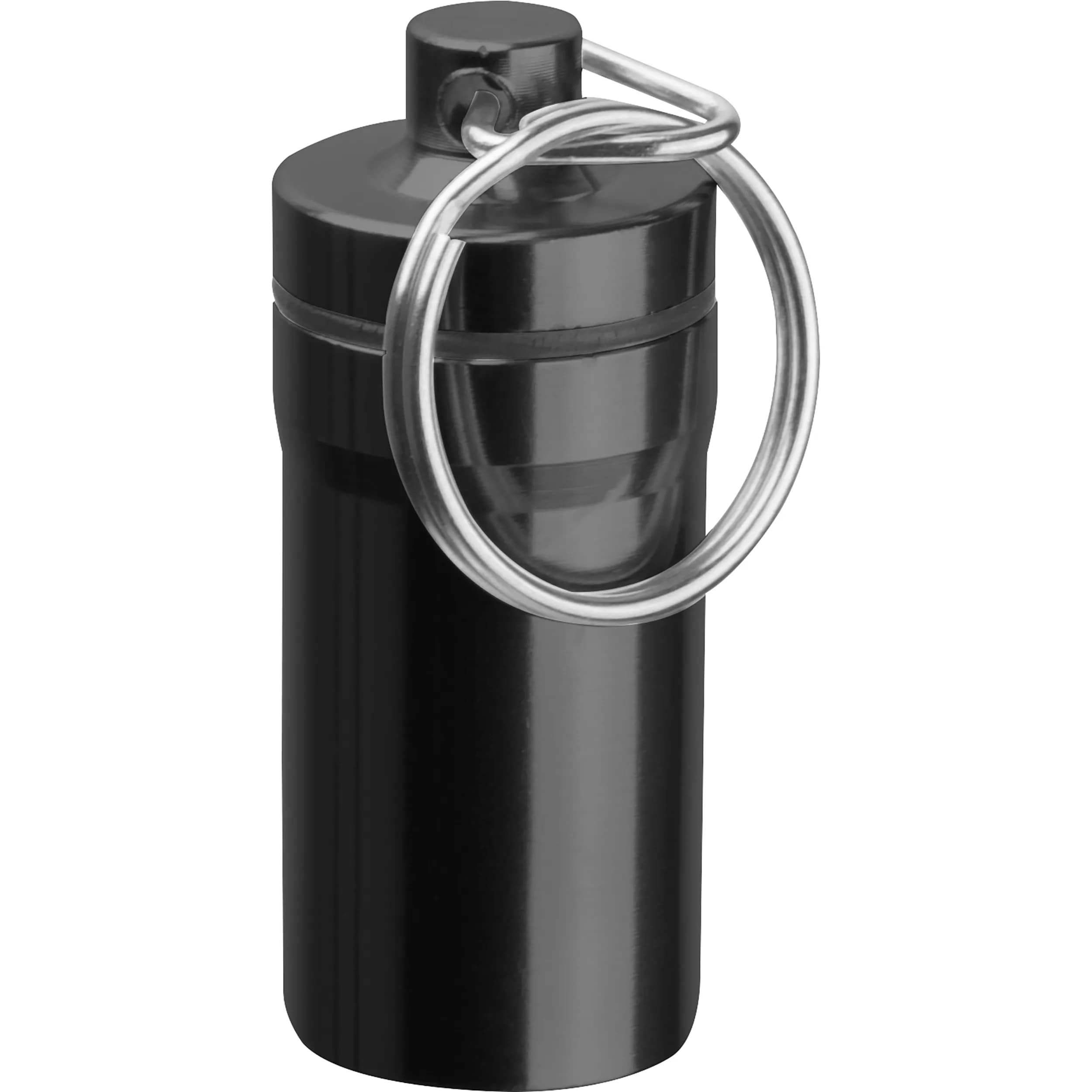 Schlüsselanhänger Döschen Edelstahl ALICE - schwarz