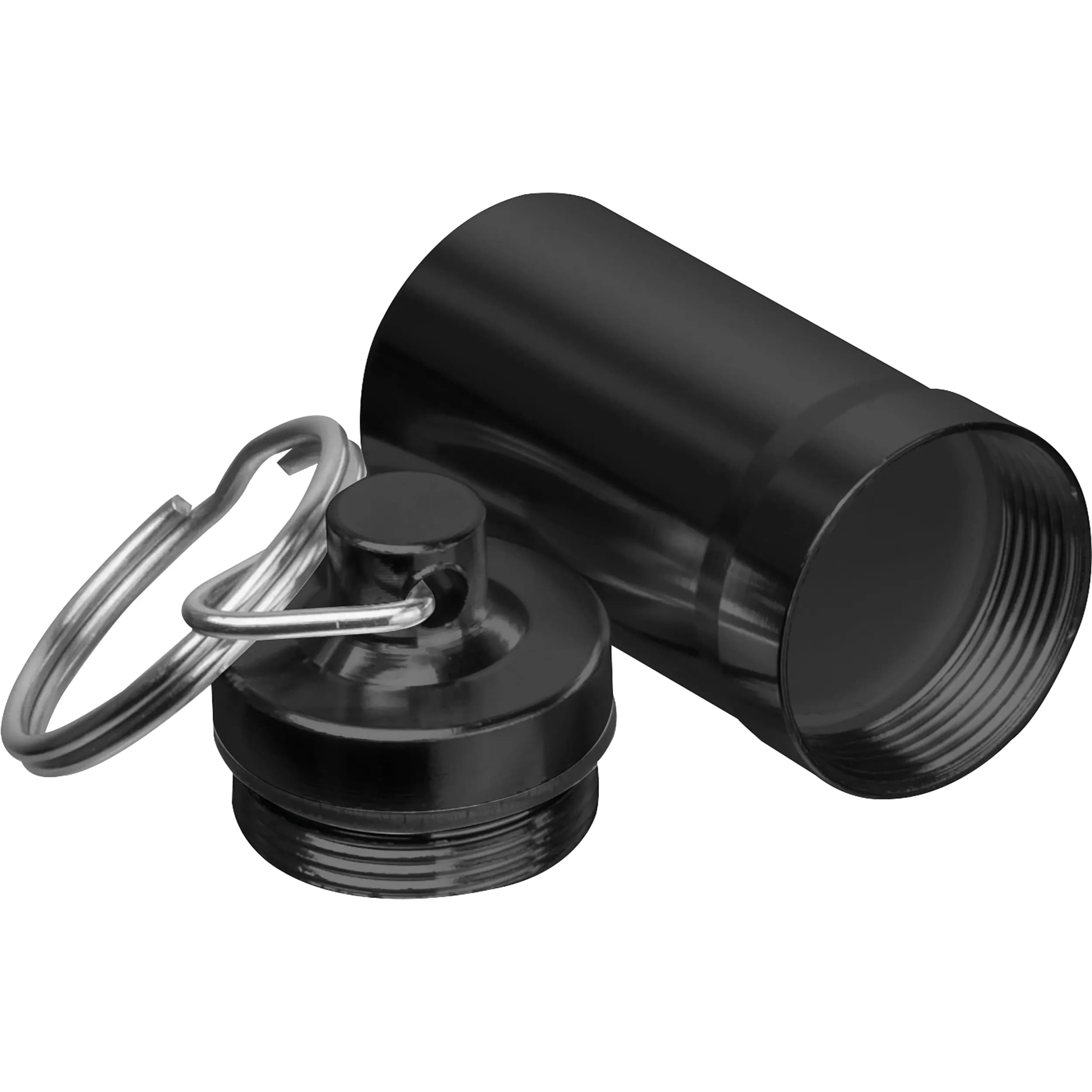 Schlüsselanhänger Döschen Edelstahl ALICE - schwarz