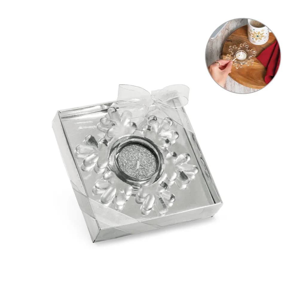 Kerze - ELAINE - Silber