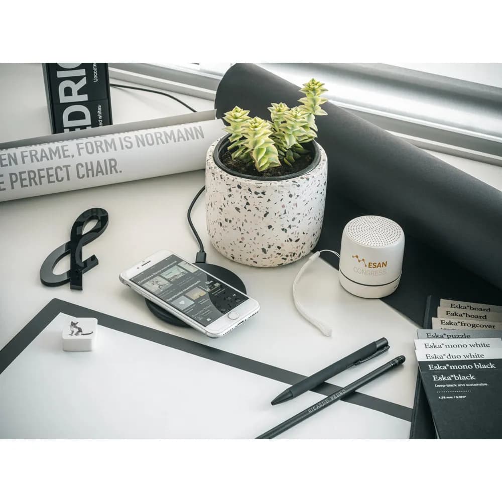 Lautsprecher 3W mit 4 Stunden Akkulaufzeit aus recyceltem ABS (100 % rABS) - TURING - Schwarz